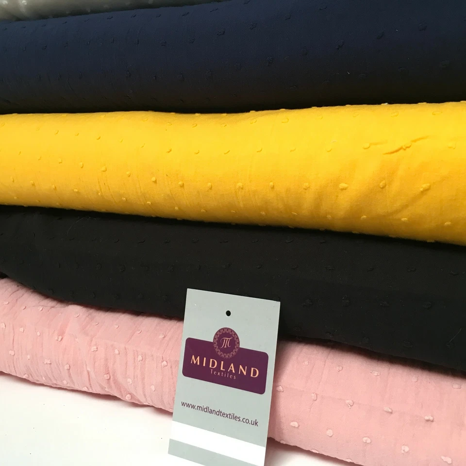 100% Cotton Swiss Dot Soft Dobby Dressmaking Fabric 135cm Wide MD1052 Mtex - Image 4 of 4