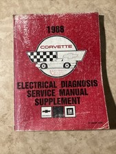 1988 Chevrolet Corvette Electrical Service Manual Supplement Original