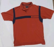 Nike Golf SS Men's Polo Shirt Dri-Fit Lightweight Orange Rust Adult Size Large