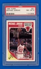 1989 Fleer #21 Michael Jordan HOF Chicago Bulls PSA 8 NM-MT Basketball Card *G3