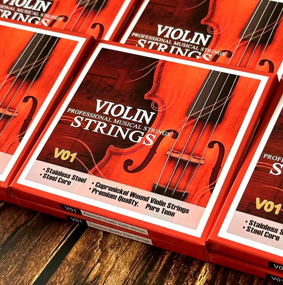 Violin String Set 4/4 Premium Steel Core Strings Warm Direct Tone USA ...