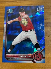 Landon Sims 2022 1st Bowman Chrome Draft Sapphire free shipping