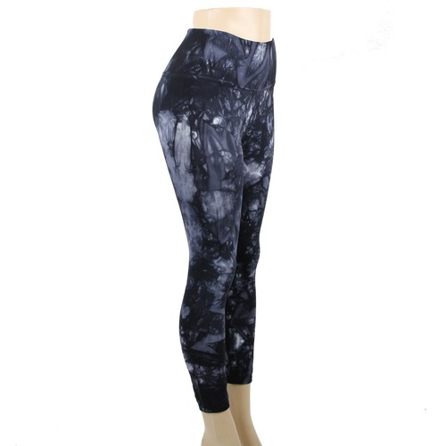 Free People NEW $88 Evereve Sz M/L Black Blue Tie Dye Nylon Spandex AW Pant - Picture 11 of 18