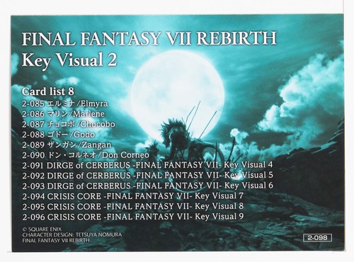 KEY Visual 2 No.2-098 - 2023 Final Fantasy VII Anniversary Card - Picture 3 of 3