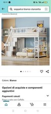 KecDuey Letto a soppalco, design di sicurezza con armadio, scaffali con scala