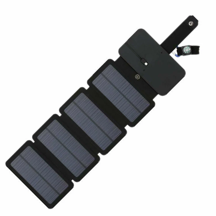 4/5P Folding Solar Panel Power Bank Charger Waterproof Outdoor Camping w/ USB - Image 2 of 4