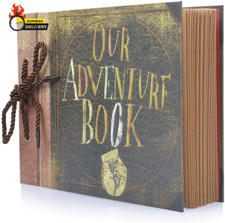 Scrapbook Photo Album Our Adventure Book - DIY Handmade Album Scrapbook Movie up