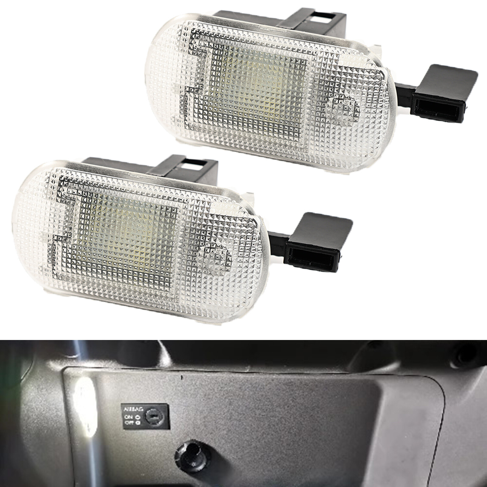 White LED Lights Car Interior Light For VW Suran Spacefox 11-13 Touareg 11-13 2X
