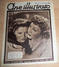 SERIE CINE ILLUSTRATO  ANNO 2°  N°  42  1946  CLAUDETTE COLBERT ORIGINALE  !!!!!