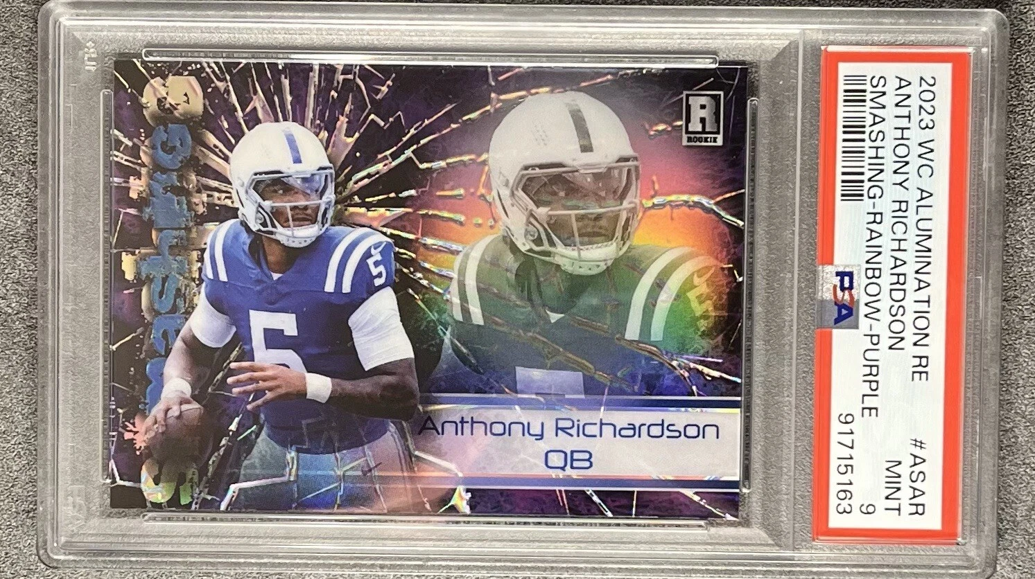 Anthony Richardson Wild Card Alumination Rookie Edition Smashing #ASAR Rainbow-Orange