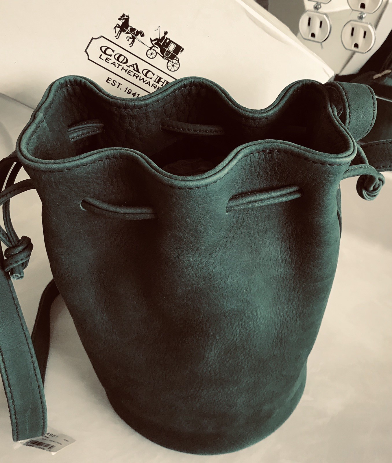 Vintage Coach Bucket Bag Nubuc Olive 【公式通販】