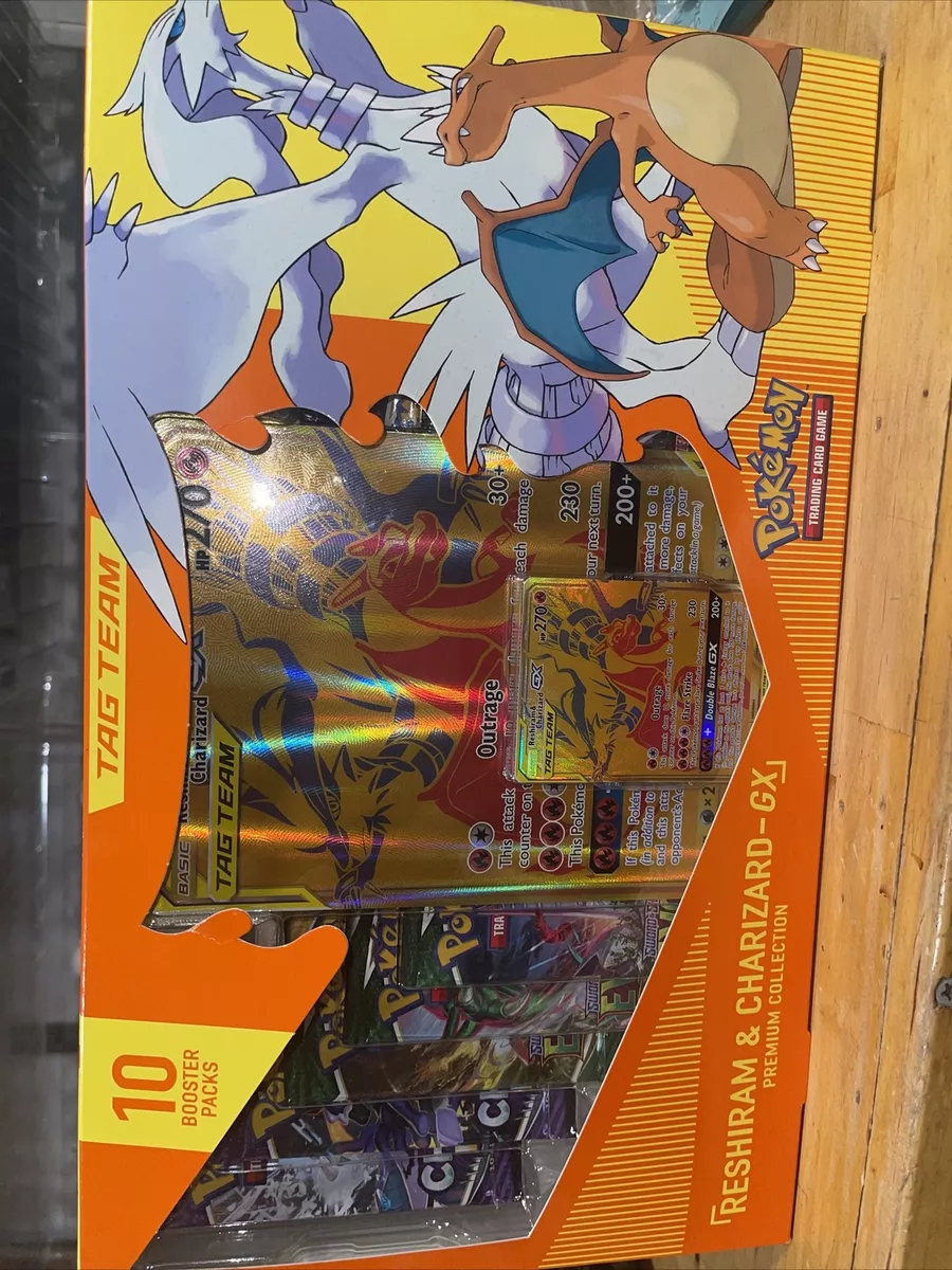Opening Pokemon Reshiram & Charizard GX Gold Premium Collection