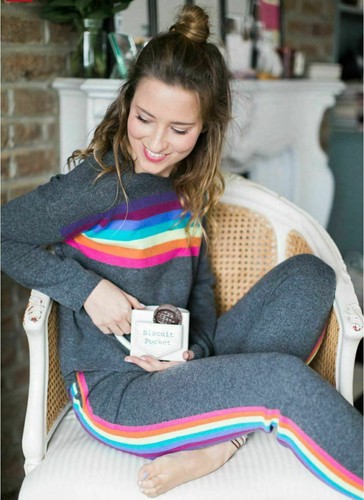 NWT Wyse London Lucie Cashmere Rainbow 