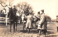 WWI Luxembourg US Army Soldiers Horse Show Troops Real Photo Postcard RPPC