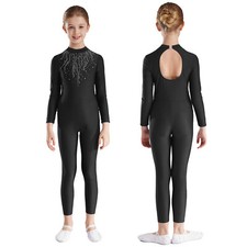 Kids Girls Leotard Basic Jumpsuit Halloween Gymnastics Costume Dancewear Team