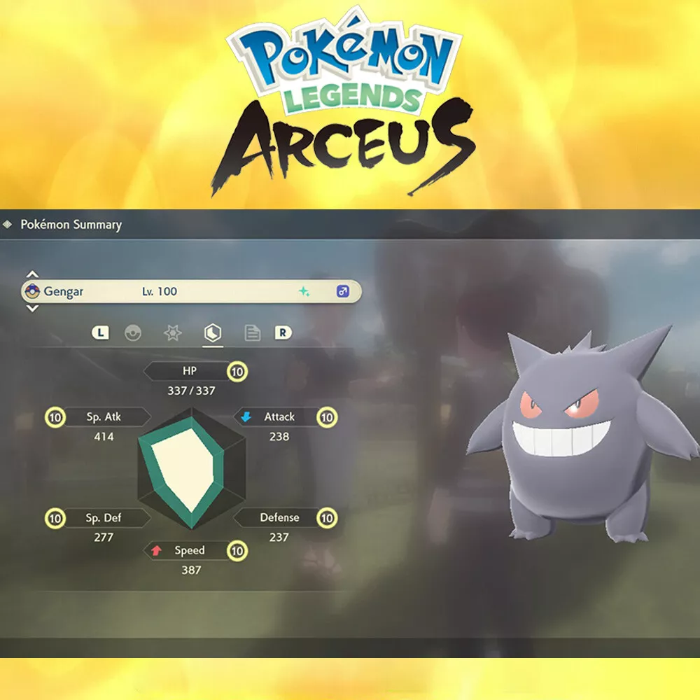 Shiny Gengar Alpha Best Stats // Pokemon Legends: Arceus -  Portugal