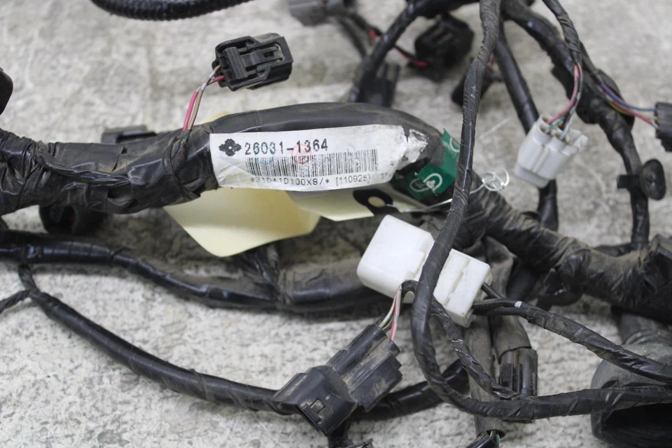 12-16 KAWASAKI NINJA 650R EX650 650 OEM MOTOR PRINCIPAL ARNÉS DE CABLEADO TELAR DE CABLES d6 Foto 2 de 4