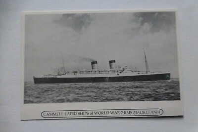 N452 CAMMELL LAIRD SCHIFFE des 2. Weltkriegs RMS MAURETANIEN Postkarte Repro