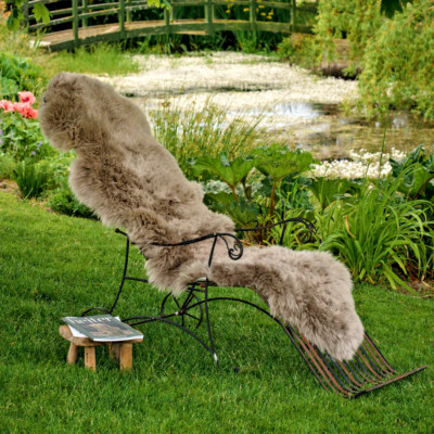 Lammfell Doppelteppich Lammfell Lammfell Leder XXL 100% Natur Langhaar 180cm