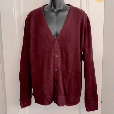 NWOT Dockers maroon/burgundy acrylic cardigan sweater