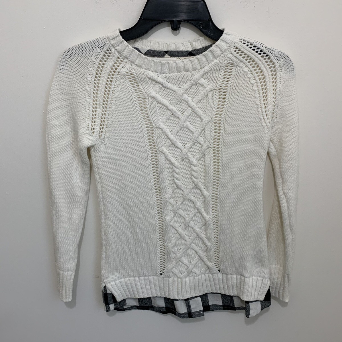 Artisan NY Juniors Girls Sweater Size Small 7-8 Chunky Knit Cream