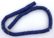 10mm x 3mm.Flat Disc Rondelle Magnesite Blue Lapis Color Bead 15 Inch Strand