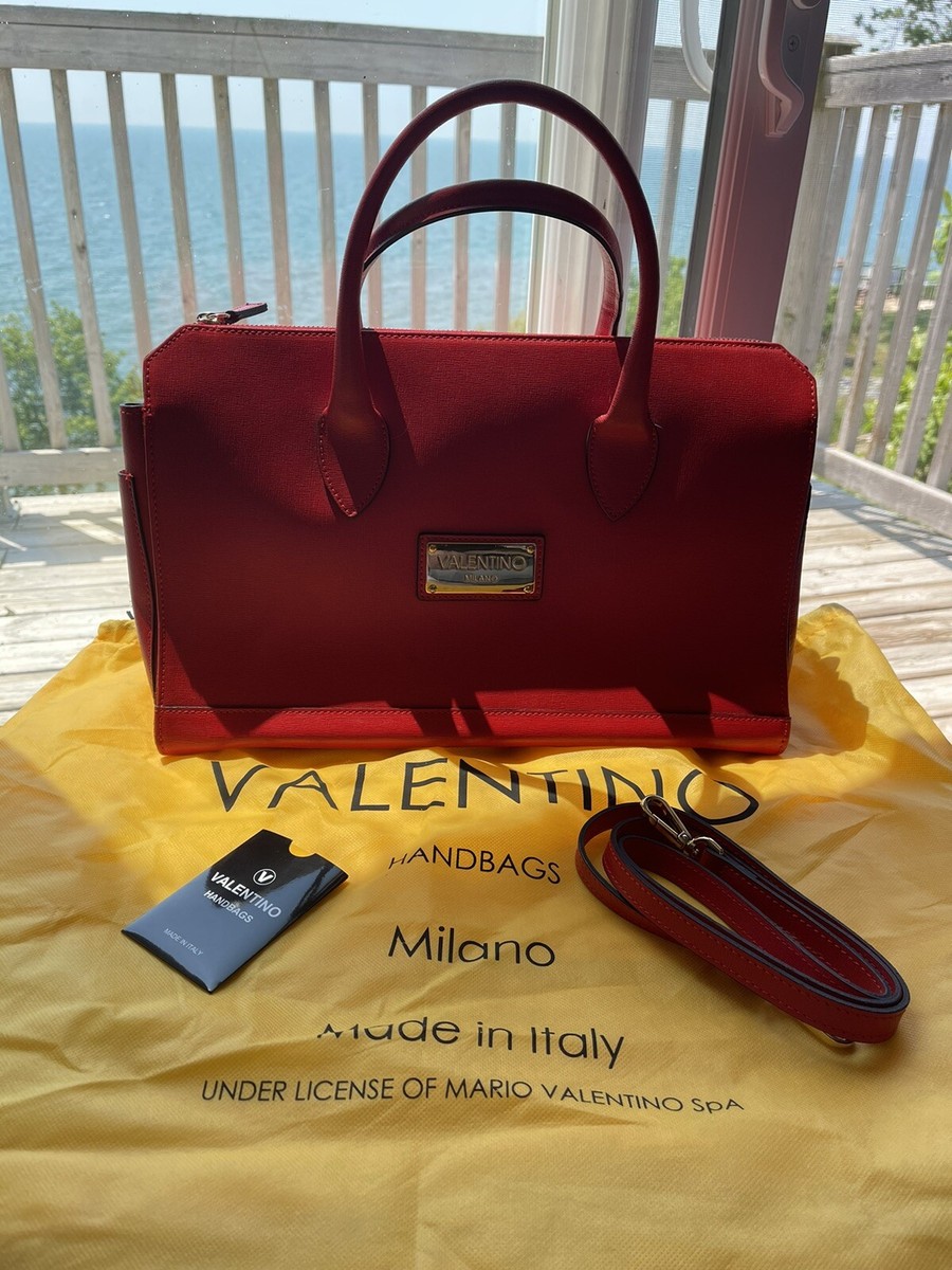 VALENTINO by Mario Valentino RARE~LILY Red Saffiano Leather