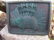 RE0195 PROMO BLASON MURAL   PORC EPIC MEDIEVAL ARMOIRIE PIERRE RECONSTITUEE