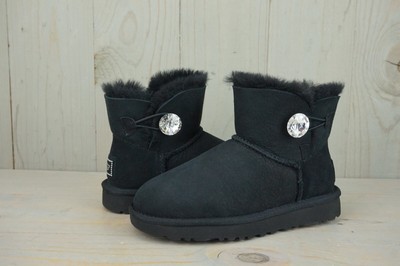 ugg mini bailey button bling black