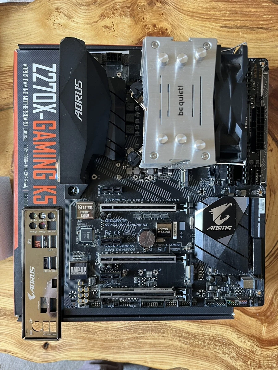 Gigabyte Gaming K5 Motherboard Z270x Intel i5 7600k 16gb Ram Bundle