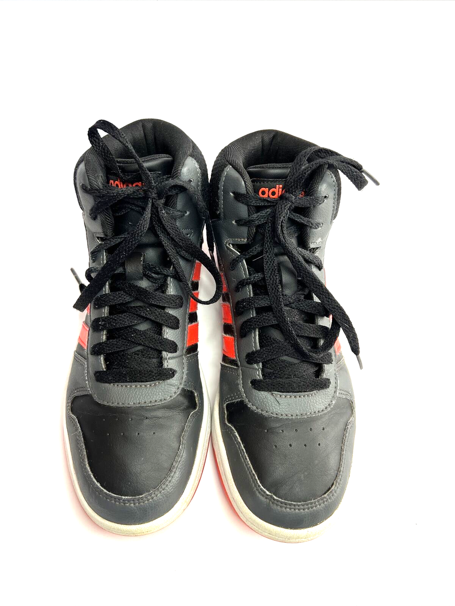 Adidas Mid 2.0 Hoops Boots Black & Red Sneakers Shoes Men Adidas Mid 2.0 Hoops Boots Black & Red Sneakers Shoes Men