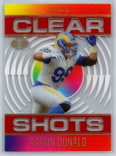 2021 Panini Illusions Clear Shots Red /149 Aaron Donald #CS-4 Rams TC4326