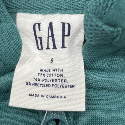 Gap Jade Green Embroidered Zip-Up Hoodie Women’s Size Small NEW - Picture 2 of 6