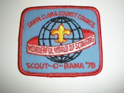 1978 Santa Clara County Council patch; Wonderful World of Scouting; Scout-O-Rama