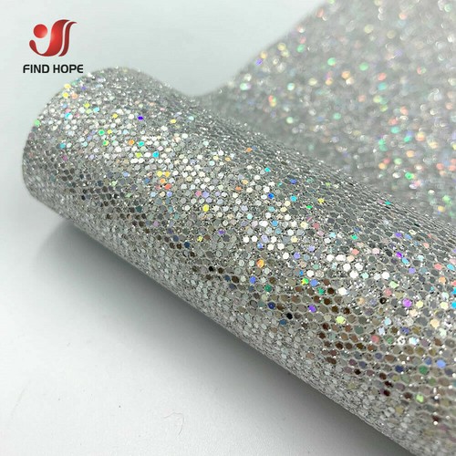 Self Adhesive Fine Diamond Glitter Fabric Faux Leather Vinyl Bows Craft Material - Picture 10 of 16