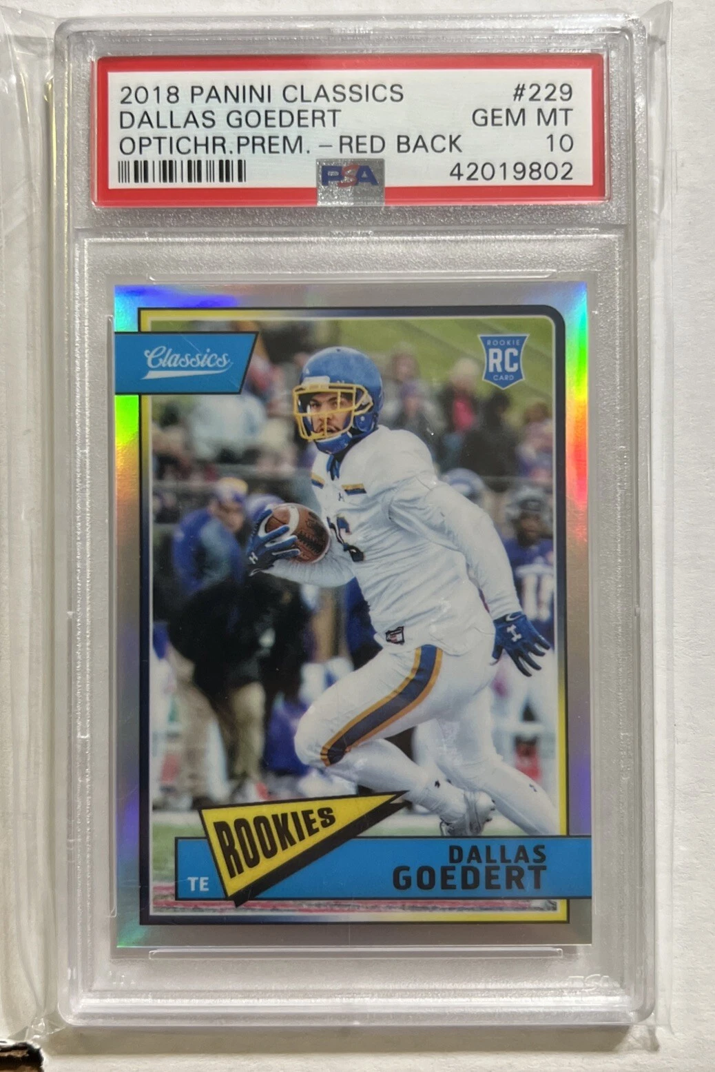 Dallas Goedert Panini Classics #229 Optichrome Premium-Red Back