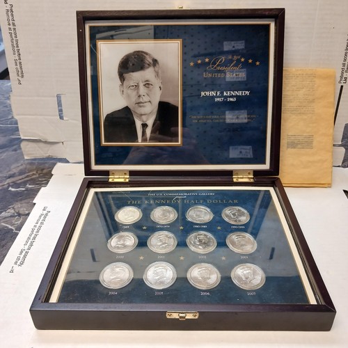 US Commemorative Gallery The Kennedy Half Dollar Collection 12 Coins in Box - Picture 2 of 17