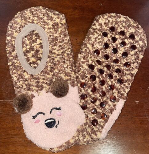 Fuzzy Hedgehog Slipper Socks One size - Afbeelding 1 van 2