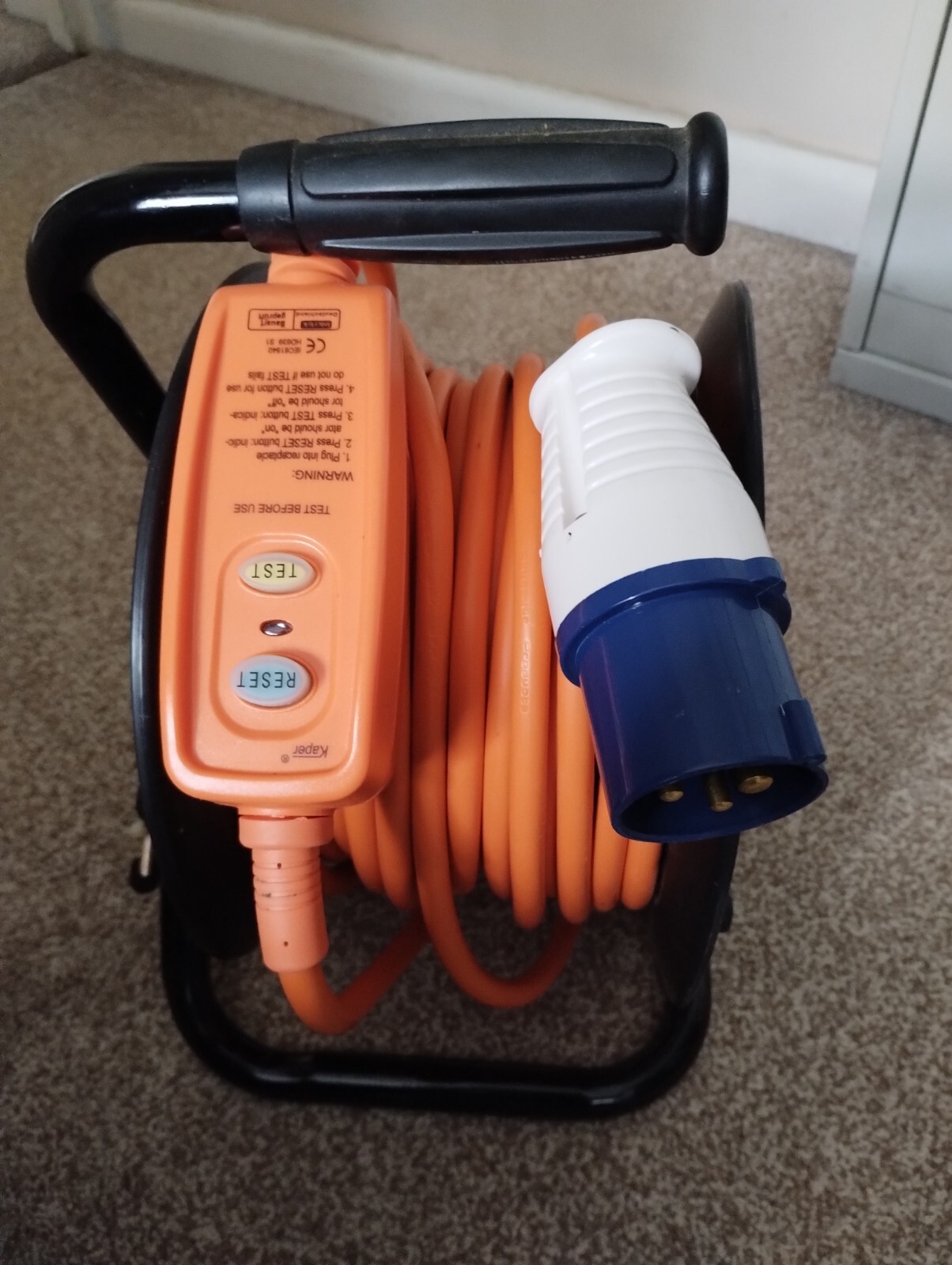 15 metre camping electric hook up cable on reel eBay