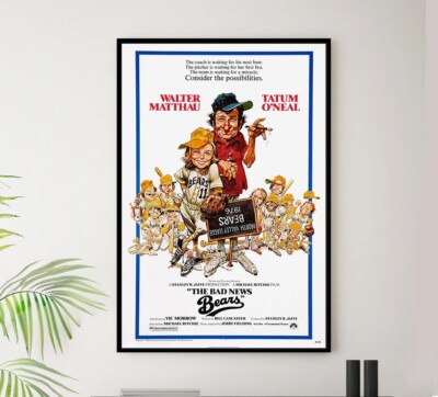 The Bad News Bears 1976 v2 - Vintage Sports Classic Movie Poster