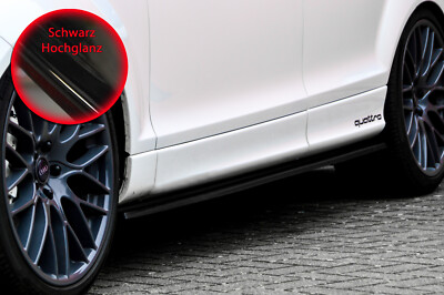 CUP Seitenschweller Sideskirts aus ABS für Audi Q7 4L mit S-Line Schwarz Glanz