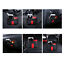 thumbnail 9  - Universal PU Leather Car Inner Phone Storage Bag Organizer Slef Tape Black Red