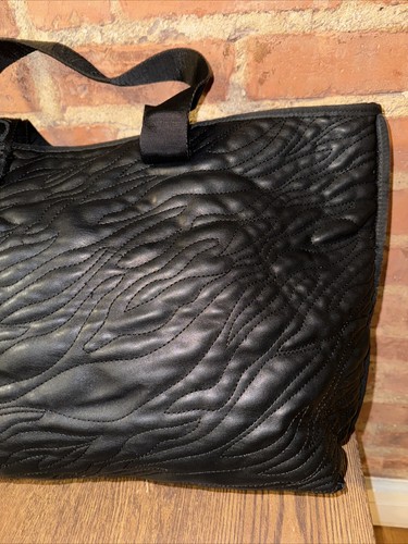 USED - Versace Jeans Couture - Quilted Black Tote Bag (Approx. 16” x 12” x5”) - Picture 6 of 11
