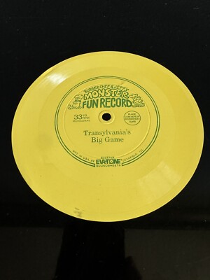 VTG Burger Chef & Jeff s Monster Fun Record Transylvania s Big Game Flexi Disc