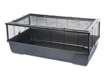 INTERZOO Nagerkäfig Hamsterkäfig Käfig für Meerschweinchen schwarz 100 cm