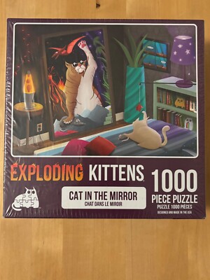 Exploding Kittens 1000 Teile Puzzle - Katze im Spiegel
