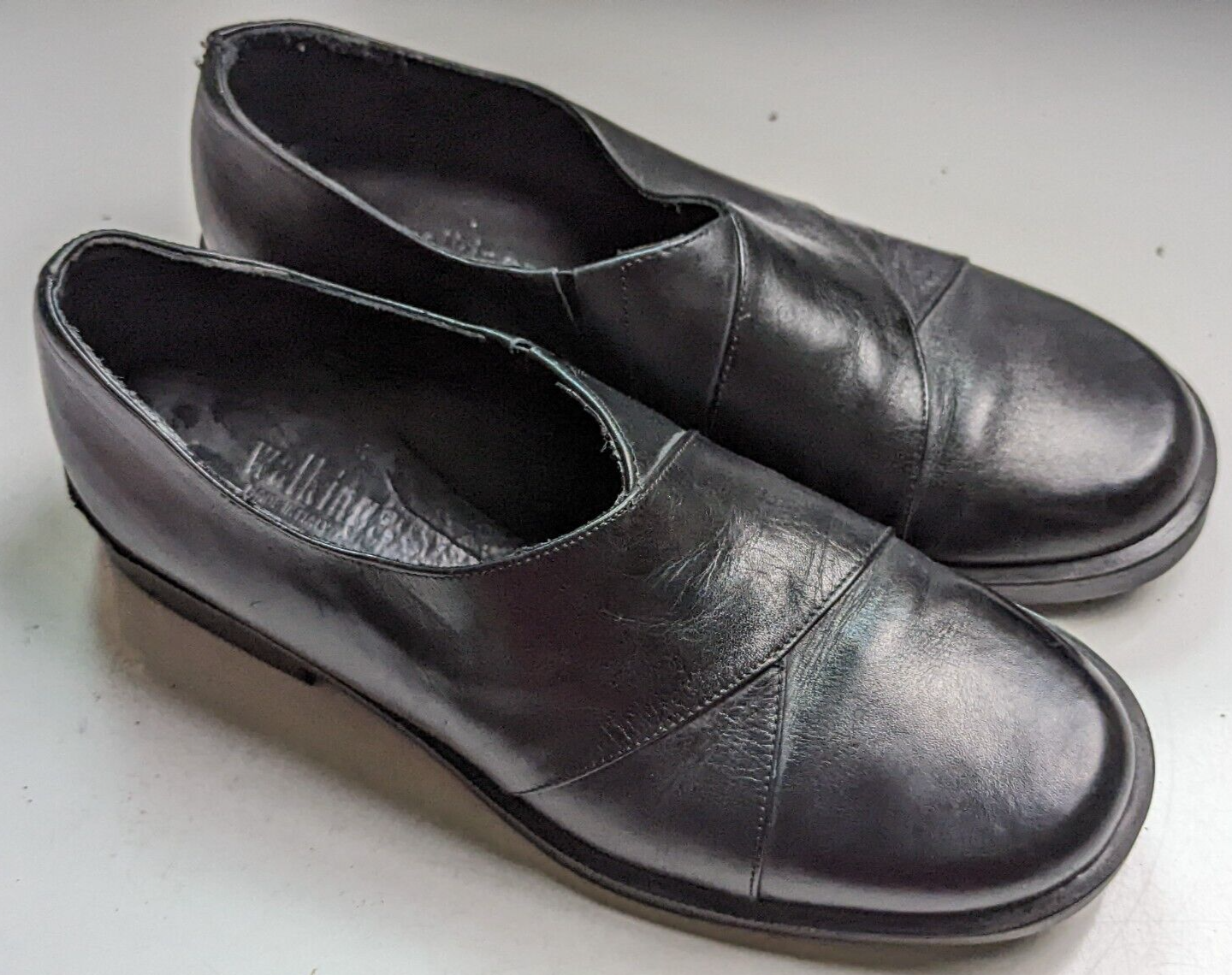 Black Leather Slip On Loafers | eBay