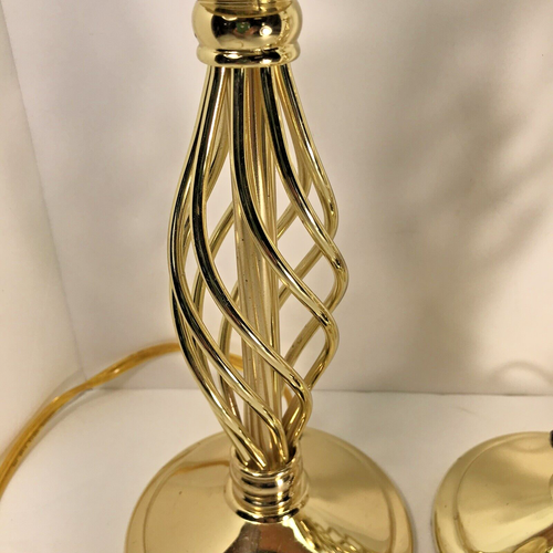 Vintage Gold Brass Twisted Spiral Metal Table Accent Lamp 16 - 7/8" tall - Picture 3 of 10