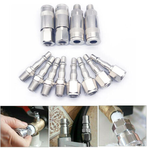 12X Euro Air Line Hose Fitting Connector Quick Release 1/4'' BSP Male Female - Picture 1 of 10