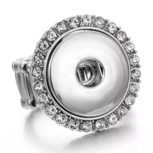 Stretch Snap Jewelry Ginger Charm Ring, One Size Fits All, Fits 18MM 20MM Button - Picture 10 of 17